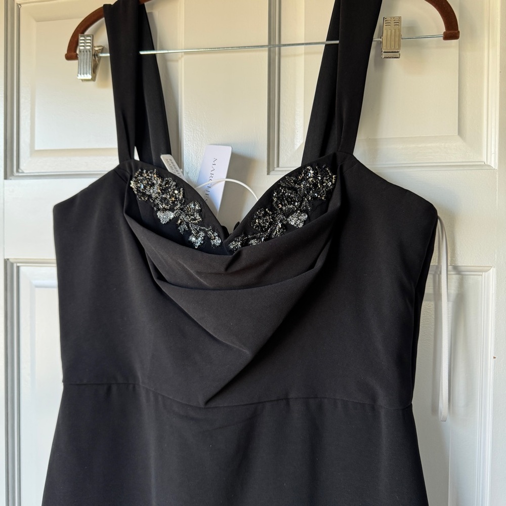 New Marchesa Norte Draped embellished crepe dress - Picture 10 of 13
